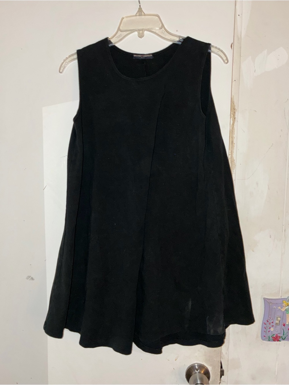 Brandy Melville Women's Black Sleeveless A-Line Tunic dress one size